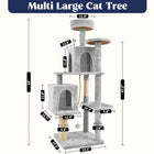 [Backtoschool] Wecharmer Cat Tree / Tower for Indoor with Green Leaves, Cat Condo Cozy Plush House, Pet House with Cat Scratching Posts