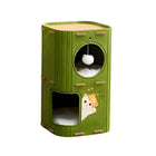 Multi Level Cat Tree with Enclosed Cat House Sisal Scratching Posts Multi Layer Climbing Activity Center for Indoor Cats All