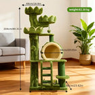 80.3 Inches Tall Cat Tree for Indoor Cats, Multi-Level Cat Tower with Cat Condos, Top Perches, Cozy Basket,Hammocks, Large Pet Activity Structure