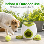 Dog Interactive Tennis Ball Treat Reward Machine Automatic Snack Dispenser Dog Training Puzzle Feeder Toy for Small Medium Dogs