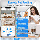 Dual Automatic Feeder with Camera for 2 Cats: 5G Wifi Automatic Feeder with Night Vision, 7L Auto Dispenser with Two Camera for Multiple Pet, Easy to Clean-29 Cup(Acf180W-A)