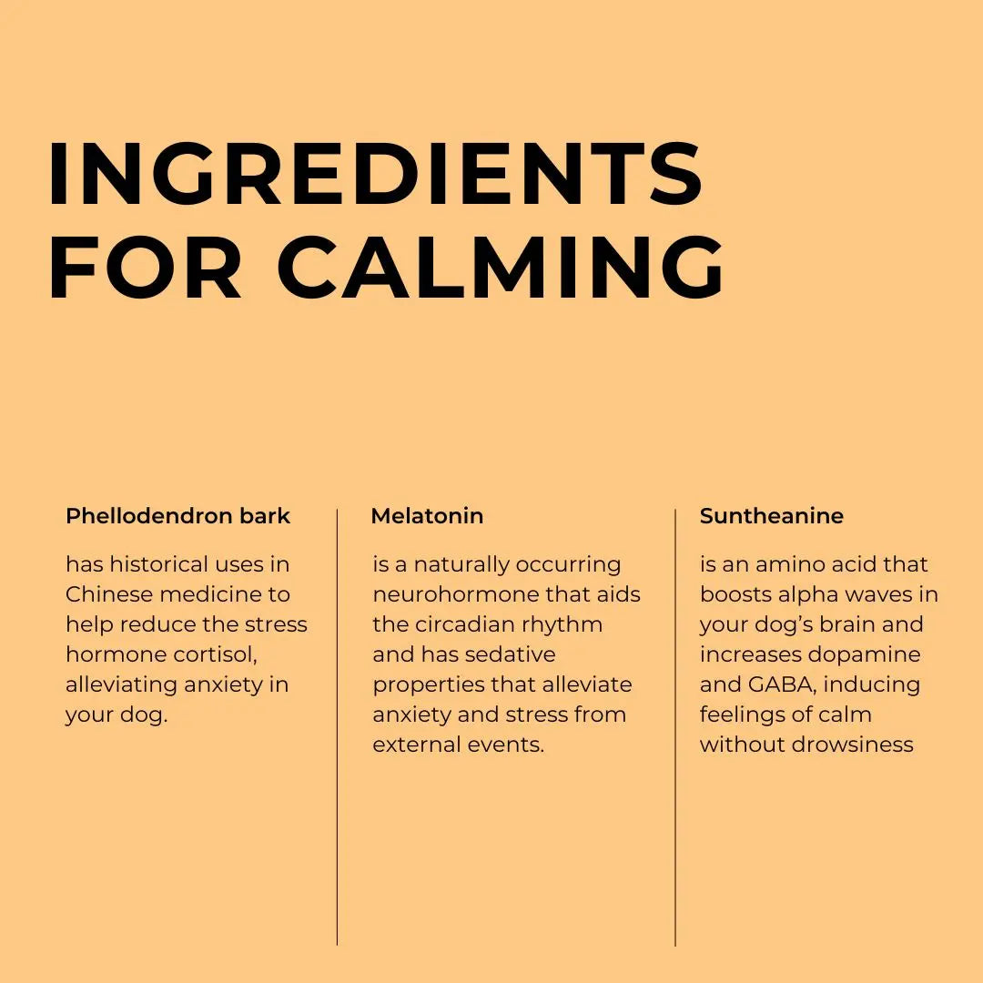 Calming Chews for Dogs - Supports Emotional Balance and Reduces Stress from Travel and Separation Anxiety
