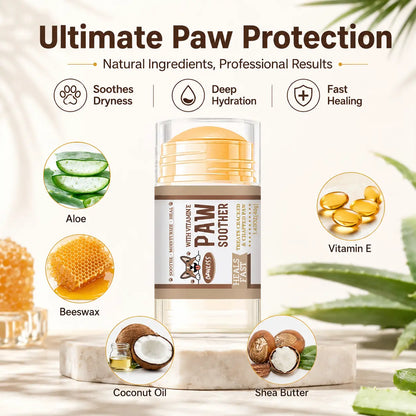 Dog Paw Balm Stick for Dry & Rough Paw Pads, Moisturizing Paw Soother with Vitamin E, No-Mess Glide-On Dog Paw Care Balm for Daily Walks, 1.41Oz/40G