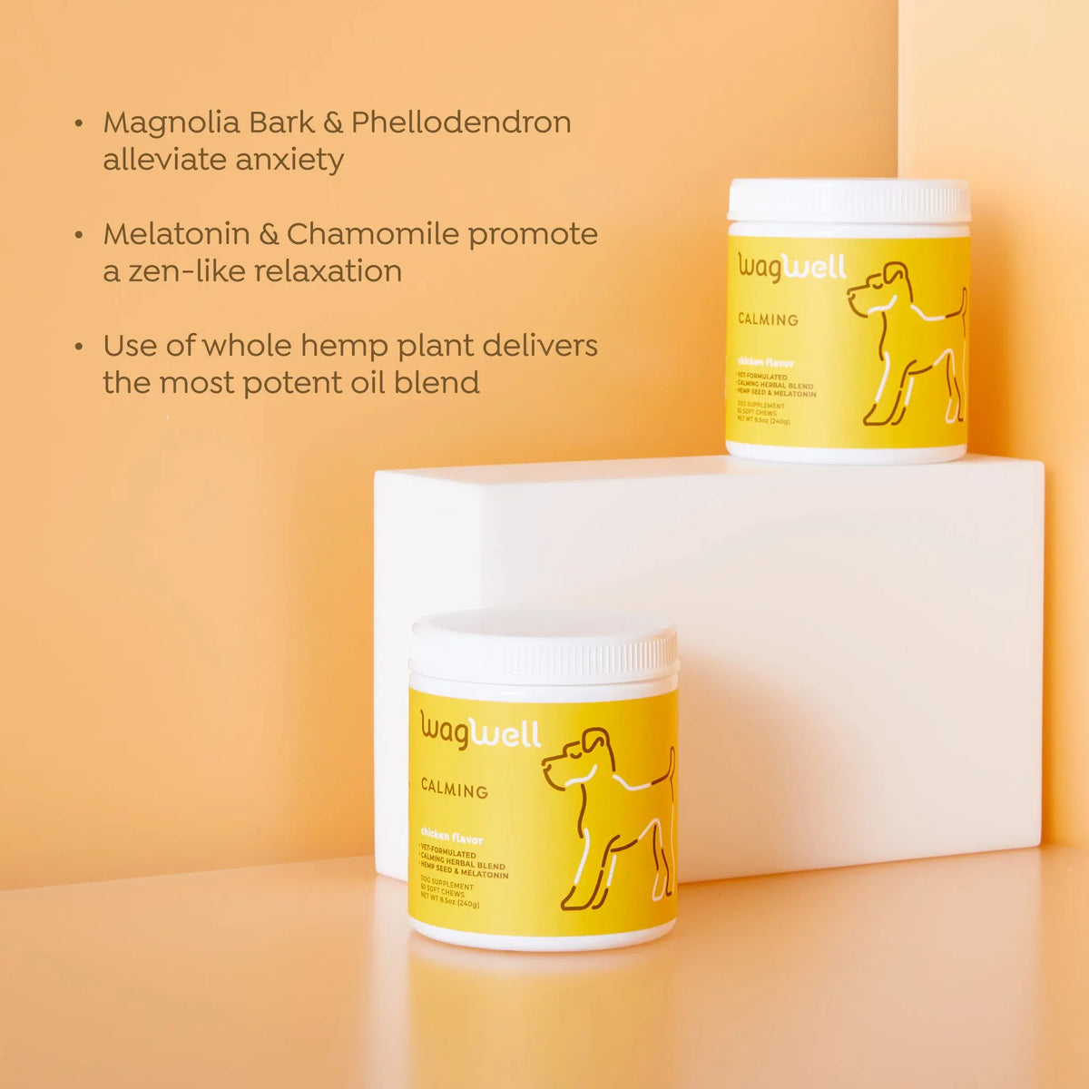 Calming Chews for Dogs - Supports Emotional Balance and Reduces Stress from Travel and Separation Anxiety