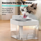HAPAW Smart Cat Water Fountain, Filter-Free Automatic Pet Water Dispenser with Clean & Used Water Separation, 2.4Ghz Wi-Fi App Control and 5000Mah Battery Backup for Indoor Cats