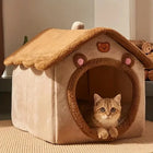 New Foldable Pet House Removable Washable Cat House Puppy Cave Sofa Pet Bed House for Extra Small Dogs and Small and Medium Cats