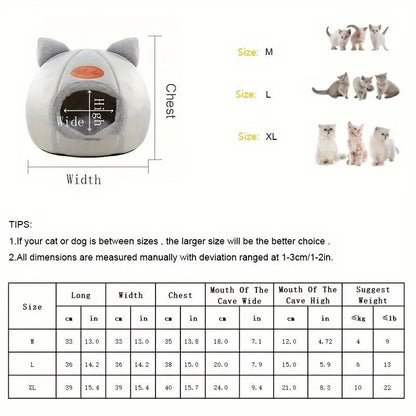 Cat House, Cute Cat Bed, Small Pet House with Soft Cushion, Foldable Pet House for Cats, Kittens & Dogs, Pet Supplies