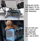 Pet Carrier for Large and Medium Cats,20 Lbs Lightproof Soft Sided Pet Carrier for Large Cat & Small Dog Airline Approved Travel Bag Puppy Carriers Foldable Portable for Outdoor Car Pink or Blue