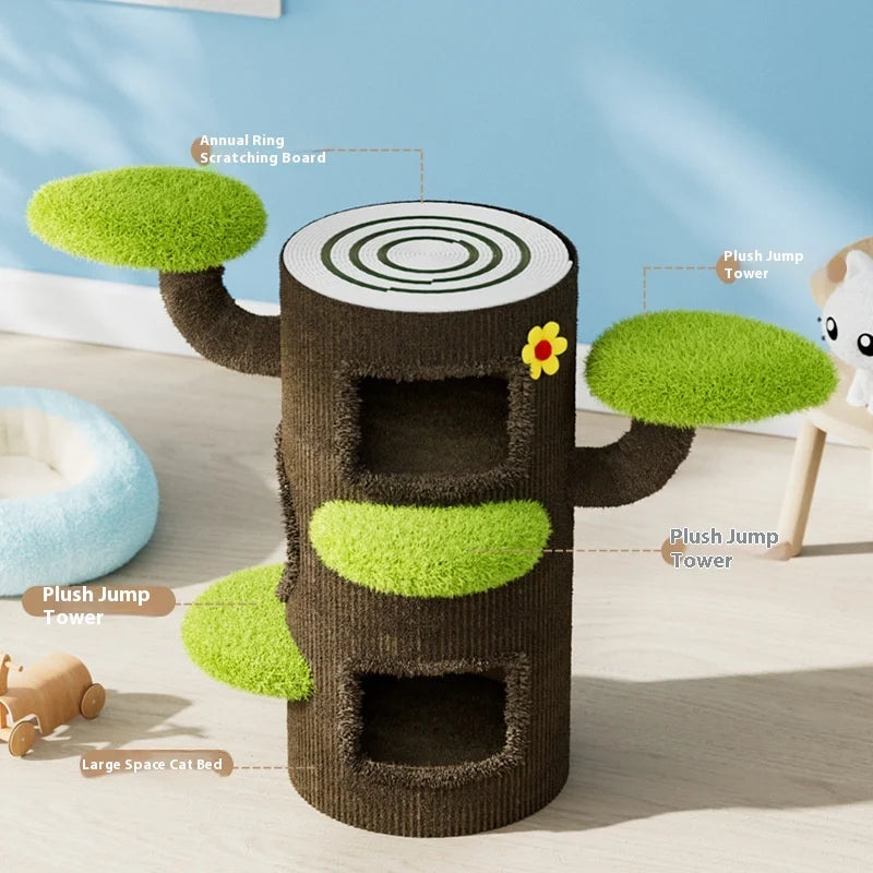 Winter Cat Villas, Cat Nests, Cat Climbing Frames, Cat Trees, Pet Cat Toys, Cat Holes in the Shape of Tree Stumps and Rings