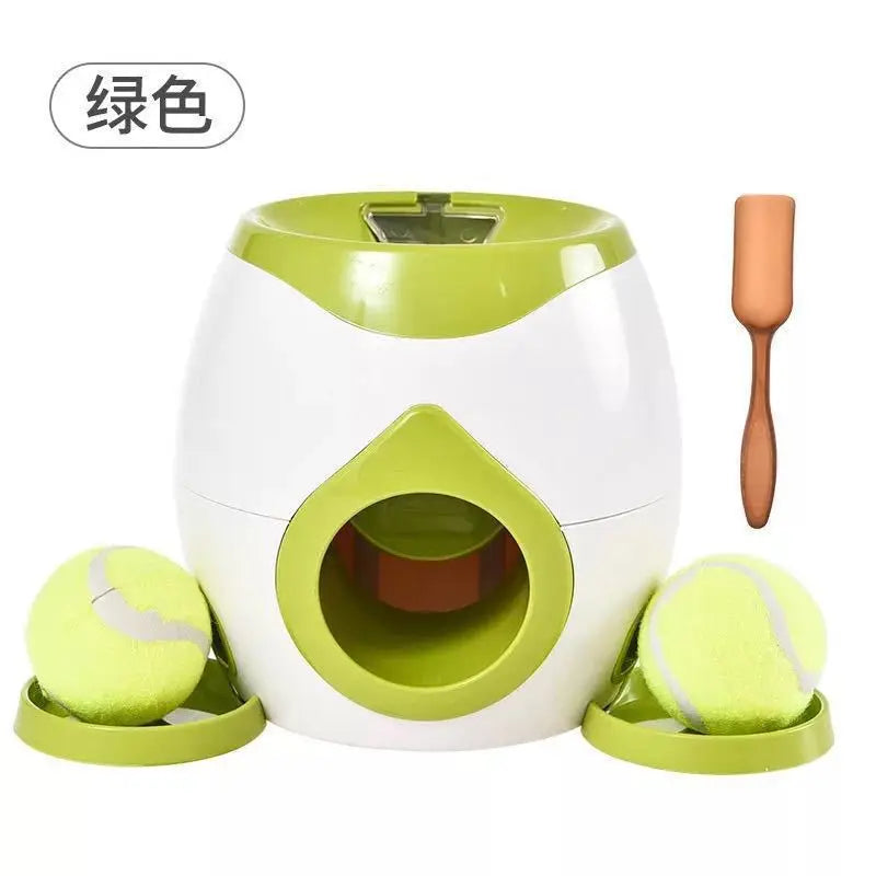 Dog Interactive Tennis Ball Treat Reward Machine Automatic Snack Dispenser Dog Training Puzzle Feeder Toy for Small Medium Dogs
