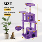 [Backtoschool] Wecharmer Cat Tree / Tower for Indoor with Green Leaves, Cat Condo Cozy Plush House, Pet House with Cat Scratching Posts