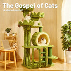 80.3 Inches Tall Cat Tree for Indoor Cats, Multi-Level Cat Tower with Cat Condos, Top Perches, Cozy Basket,Hammocks, Large Pet Activity Structure