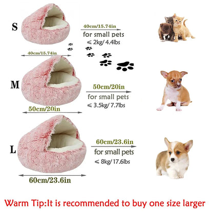 Cat Bed Cat Nest Comfortable Sleeping Cushion for Gifts, Soft Cat Beds with Hood, Anti-Anxiety Dog Bed, Pet Care Supplies, Pet Products, Summer Gift, Cat Furniture Cat Toys for Indoor Cats, Valentine'S Day Gift, Cat Stuff
